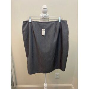 John Meyer Gray Pinstripe Skirt Size 18 NWT